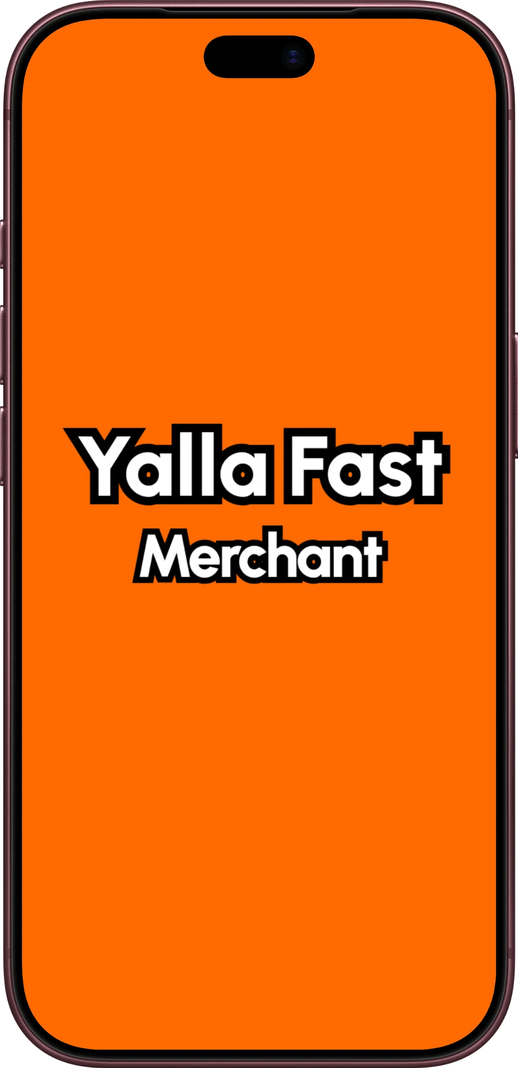 Yalla Fast Merchant app launch screen